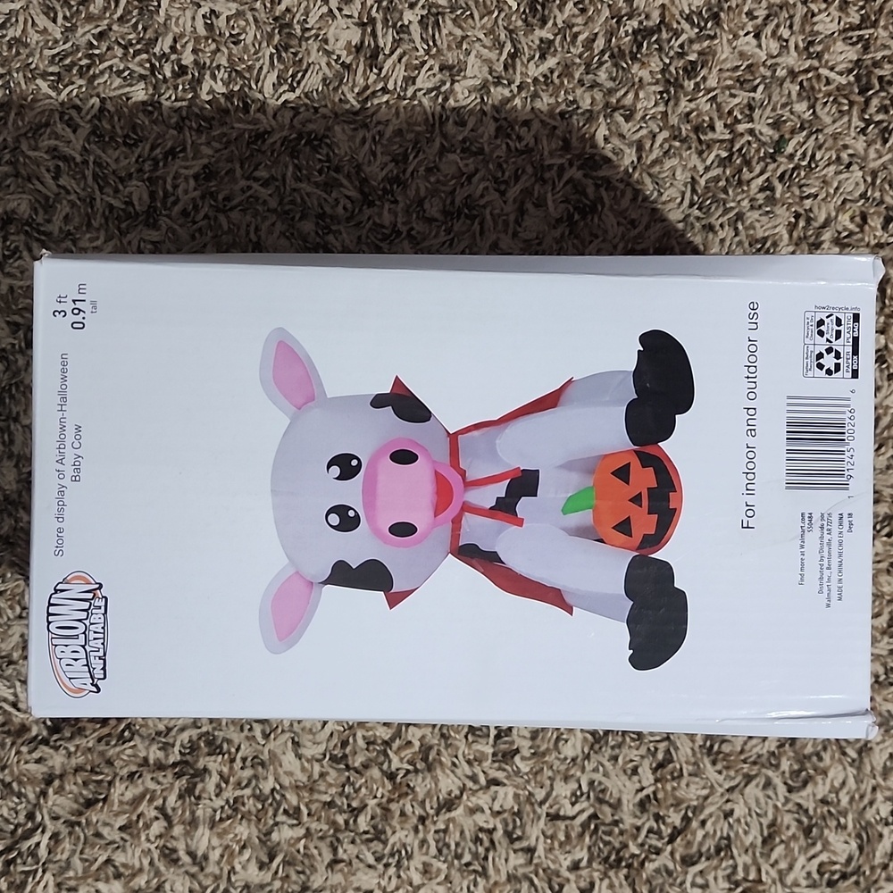 Inflatable Baby Cow Costume - Pink and Black